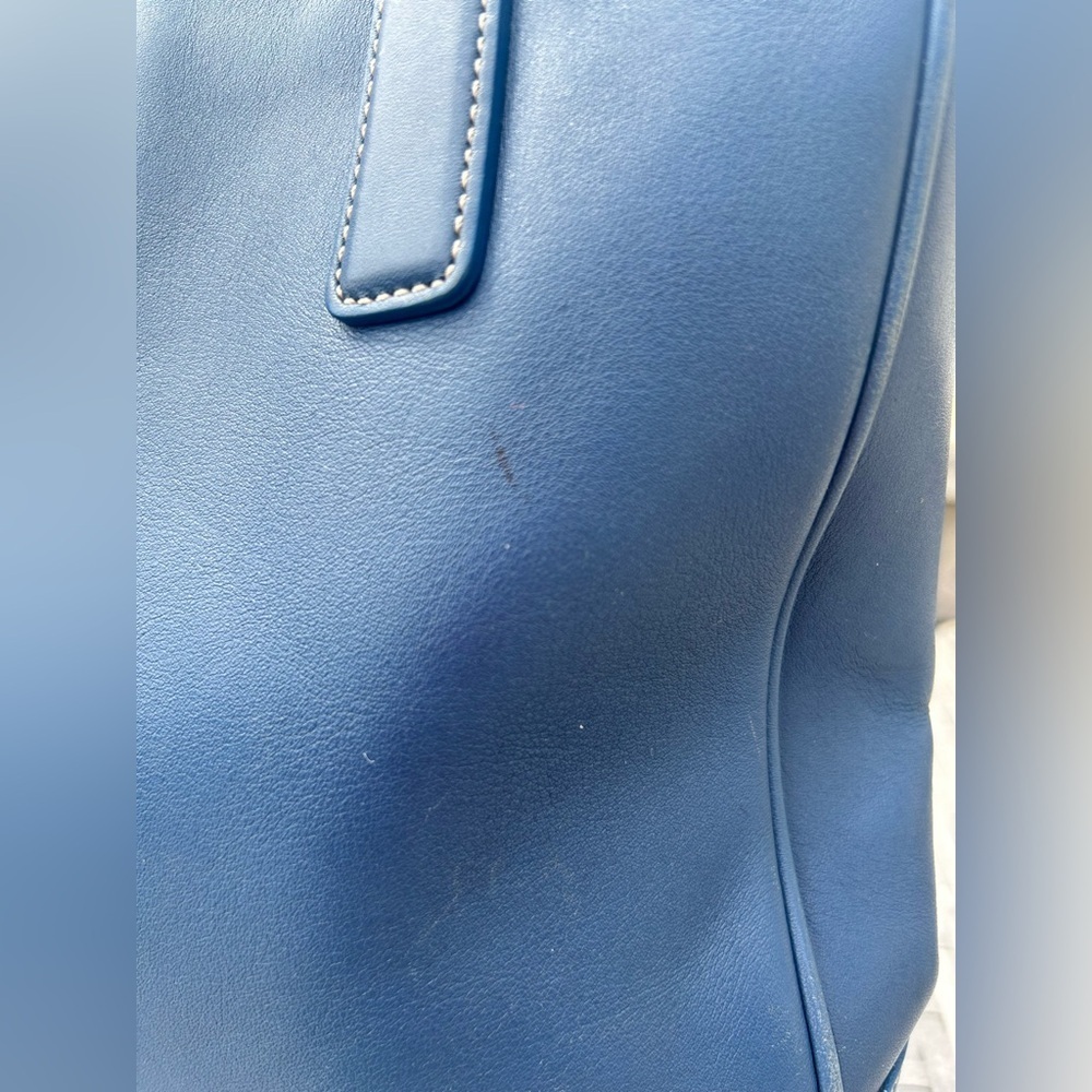 1992 True Vintage Cornflower Blue Coach Hampton Shoulder Bag Tote​ - Picture 5 of 14